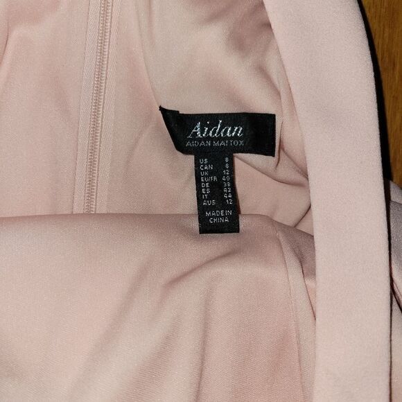 Aidan Mattox Pink Blush Side Cut-Out Dress 8 - Picture 6 of 11